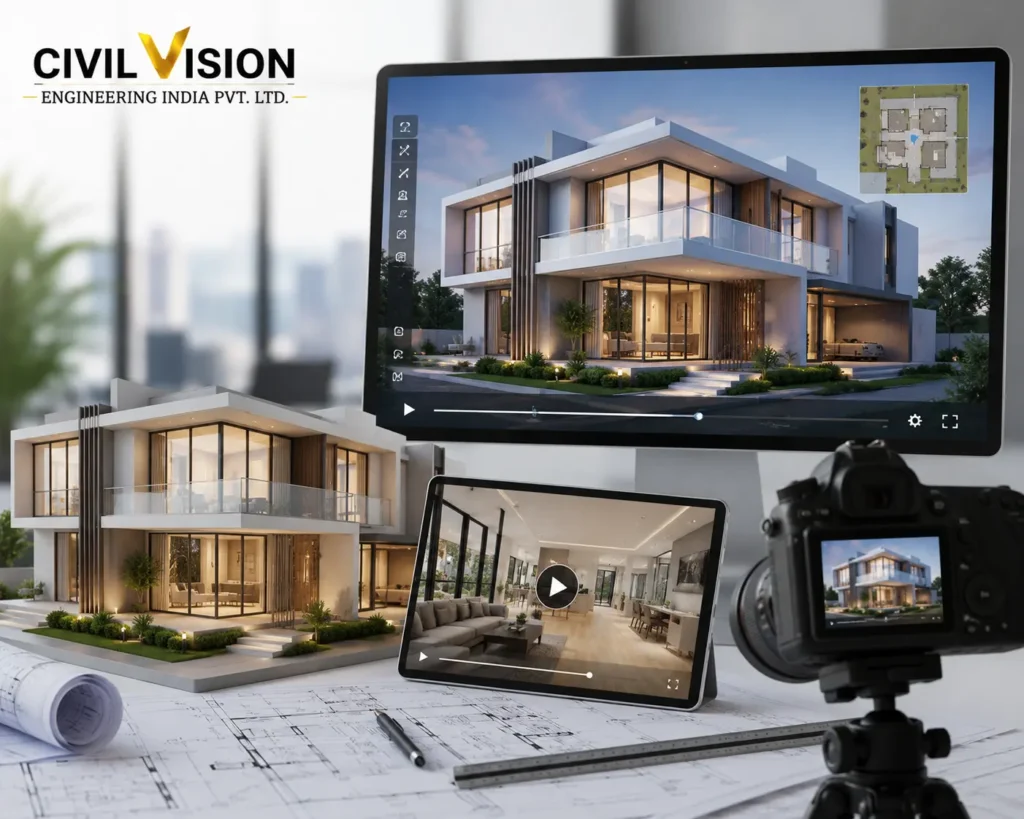 3D Modeling & Walkthrough Video Services in Bangalore by Civil-Vision Engineering