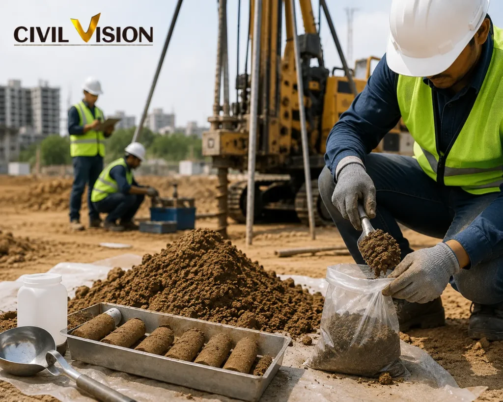Soil testing in Bangalore Construction site